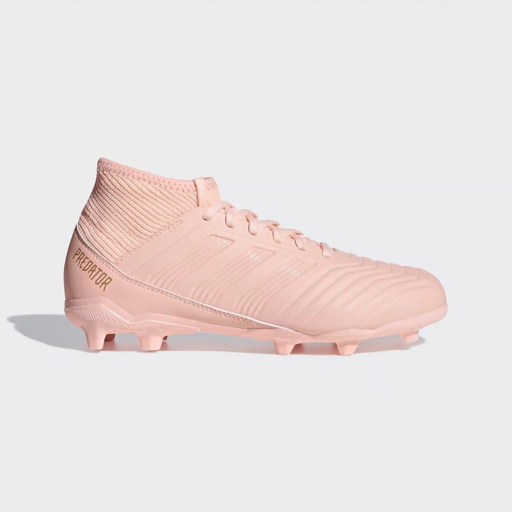 Adidas Predator 18.3 Firm Ground Tacos de Futbol Rosas Para Niña (MX-49721)